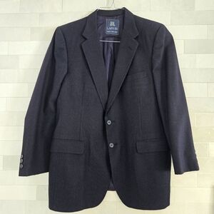 Lanvin Vintage Wool Blazer Sport Coat Suit Jacket Navy Pinstripe Two-Button 46